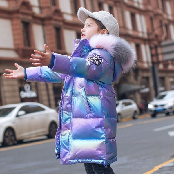 High shine girls coat outlet