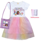 Gabbys Dollhouse Girl Cosplay Kawaii Kids Princess Costume