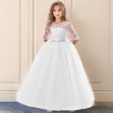 Long Tulle Elegant Princess Girls Party Dress