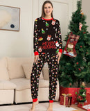 Xmas Family Matching Pajamas Set Christmas Deer Santa Print