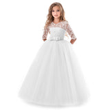 Long Tulle Elegant Princess Girls Party Dress