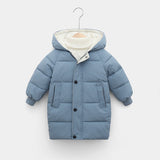 Cotton-Padded Warm Down Coat Parka Long Jacket