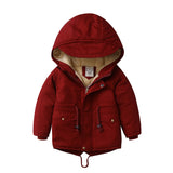 Children Winter Hooded Warm Fleece Jacket
