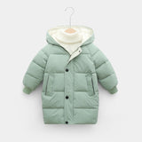 Cotton-Padded Warm Down Coat Parka Long Jacket