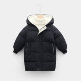 Cotton-Padded Warm Down Coat Parka Long Jacket