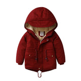 Children Winter Hooded Warm Fleece Jacket