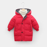 Cotton-Padded Warm Down Coat Parka Long Jacket