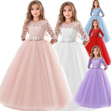 Long Tulle Elegant Princess Girls Party Dress