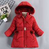 Girls Winter Thicken Hooded Jacket