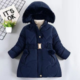 Girls Winter Thicken Hooded Jacket