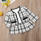 Plaid Coat & Dress Set