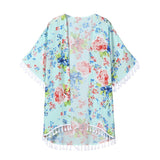 Mother Daughter Flower Kimono Outfit