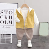 3 Pieces Long-Sleeve Shirt Sweater & Trousers Set